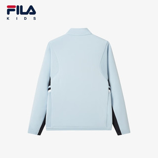 FILA 斐乐 童装儿童上衣长袖冬中大童男童舒适运动外套潮 天蓝-LB 140