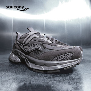 Saucony索康尼2K CAVALRY骑士鞋休闲鞋秋冬男女复古老爹鞋 深灰4 37.5 (230mm)