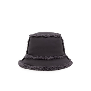 UGG女士帽子休闲舒适纯色毛茸圆帽渔夫帽 22655 INK | 墨黑色 S/M