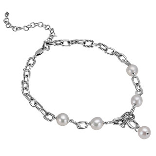 MGS/曼谷银安妮公主系列重手工轻奢项链S925纯银巴洛克珍珠锁骨链