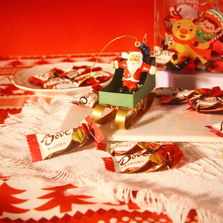德芙（Dove）德芙巧克力圣诞节礼盒办公实用实惠糖果零食 圣诞节德芙4.5g*30粒巧克力小盒