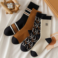 Caramella 卡拉美拉 袜子女秋冬女袜长筒长袜秋季2023中筒袜