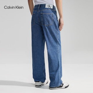 Calvin Klein  Jeans24春季男士休闲舒适纯棉水洗阔腿牛仔裤J325292 1A4-牛仔蓝 29