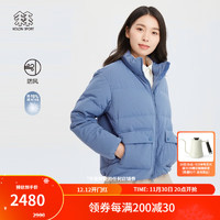 KOLON SPORT可隆【SECO系列】羽绒夹克女户外防风鹅绒中量羽绒服 LKDJ3WT558-BU 蓝色 170/L