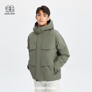 KOLON SPORT/可隆中量羽绒服 男子户外普通鹅绒服 LHDJ3WTK15-TA 灰褐 170/M