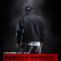 Monster Guardians运动卫衣男 黑色立领空气层秋冬亲肤保暖宽松卫衣 黑色  Black S