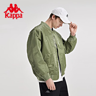 卡帕（Kappa）茄克男复古棒球服外套休闲开衫长袖K0C12JJ80T 鳄梨绿-3607 XXL
