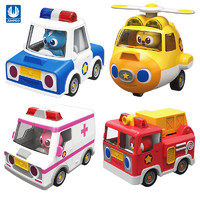 JUMPGO 展高 迷你特工队儿童声光惯性滑行小汽车消防救护警车过家家宝宝玩具攻