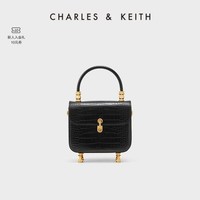 CHARLES & KEITH CHARLES&KEITH;金属扣饰翻盖单肩斜挎包包女包CK2-50701243