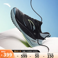 ANTA 安踏 C37四代丨氮科技男鞋運動鞋緩震跑步鞋男 黑/薄藍色-1 6.5(男39)