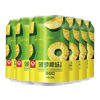 88VIP：珠江啤酒 菠萝啤果味饮料330mL*6罐不含酒精果啤易拉罐南粤经典