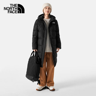 北面（The North Face）羽绒服女长款700蓬鹅绒填充防风保暖休闲外套81SA JK3/黑色 S/155