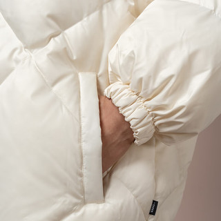VANS范斯 男女羽绒夹克外套温暖有型冬季街头 米白色 S含绒量:226g