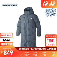 斯凯奇（Skechers）连帽羽绒服女冬季长款保暖男士外套