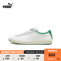 彪马（PUMA） 男女同款简约皮革休闲板鞋 STAR OG 393199 白-绿色-01 42码