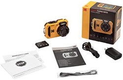 Kodak 柯达 PIXPRO WPZ2 坚固防水数码相机，16MP 4 倍光学变焦，2.7 英寸液晶全高清视频，黄色