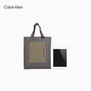 Calvin Klein Jeans24春季男士城市街头字母多容量拼色手提包HH3832 061-军绿拼灰 OS