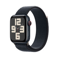 Apple Watch SE 2023款智能手表44毫米午夜色铝金属表壳午夜色回环式运动型表带【蜂窝款】MRHD3CH/A