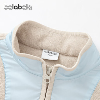 巴拉巴拉巴拉巴拉lab羽绒服女童冬季童装拼接潮加厚外套两件套 沙卡（白鸭绒）50403 120cm充绒量49g