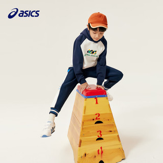 asics/亚瑟士童装卫衣男女儿童保暖加绒运动连帽卫衣 50藏青色 170cm