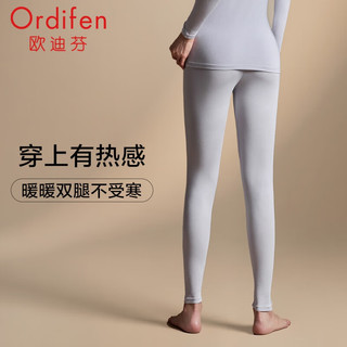 欧迪芬（Ordifen）打底裤女莫代尔蓄热秋裤无痕贴合亲肤舒适保暖内衣 XW3702-YS 桦灰色 L