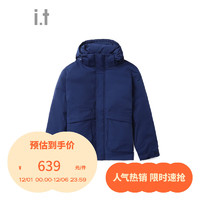 izzue 伊苏 it 款宽松连帽羽绒服外套潮流街头ZDNU02L BLX/蓝色 XL