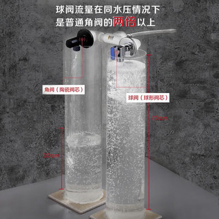 submarine 潜水艇 球阀燃气热水器球形全开角阀大流量全铜冷热水三角阀门开关