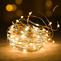 多美忆 彩灯串圣诞装饰生日场景布置星星灯圣诞树灯带荧光10米100灯电池