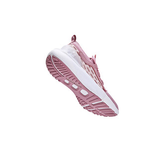安德玛 儿童运动鞋男女童透气舒适耐磨防滑减震运动鞋中大童鞋系带跑步鞋 粉色 37.5码