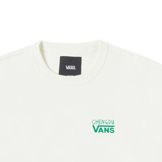 VANS 范斯 男女套头卫衣秋冬城市系列成都米白色简约舒适 米白色 XS