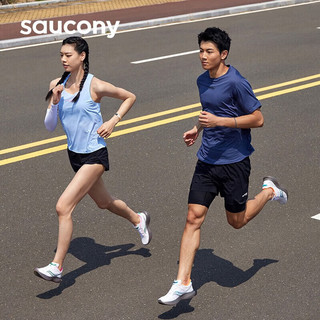 索康尼（SAUCONY）男鞋 菁华14专业跑鞋缓震回弹运动鞋轻便透气跑步鞋 菁华14/白褐 43/9.5/275mm