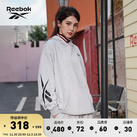 Reebok锐步男女同款HOODIE休闲连帽针织套头衫 灰色 L