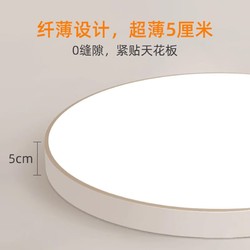 shijiang 仕匠 2023年新款超薄led吸顶灯简约现代主卧室灯房间客厅灯阳台灯具 直径23cm 单色白光18w