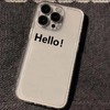 简约英文Hello适用苹果13手机壳iphone14promax透明软壳13promax12高级感14pro个性创意11全包防摔保护套