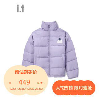 :CHOCOOLATE it 款格纹拉链羽绒服面包服LDNU01L PPL/淡紫色 S