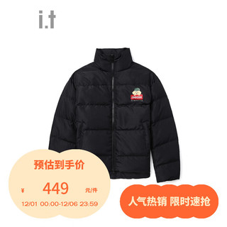 :CHOCOOLATE it 款格纹拉链羽绒服面包服LDNU01L BKX/黑色 XS