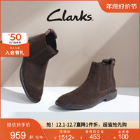 Clarks 其乐 克拉克系列男士切尔西靴秋冬英伦风中帮皮靴短靴男潮鞋