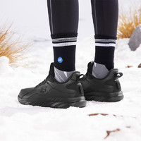 361° 361度男鞋运动鞋冬季新款加绒保暖休闲健步鞋革面防水减震跑步鞋