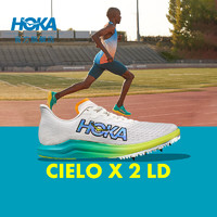 HOKA ONE ONE 男女款秋冬天空 X 2 LD竞赛跑步鞋Cielo X 2 LD防滑回弹 白色 / 青瓷蓝 36