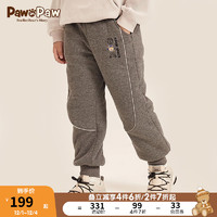 Paw in Paw PawinPaw小熊童装冬季儿童裤子男童长裤加绒加厚潮卫裤 灰色/15 130