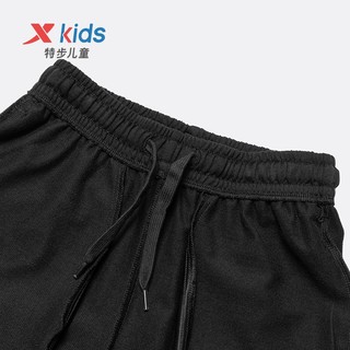 特步童装男童短裤儿童运动裤夏季休闲针织中裤七分裤