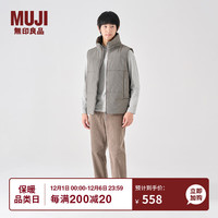 无印良品 無印良品 MUJI 男式 不易沾水 背心 休闲百搭纯色马甲马夹 AD02CC3A 深灰色 XL