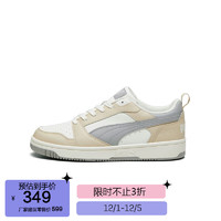 PUMA 彪马 男女同款 基础系列 板鞋 392328-09白色-灰色-燕麦色 36UK3.5