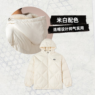 VANS范斯 男女羽绒夹克外套温暖有型冬季街头 米白色 M含绒量:240g