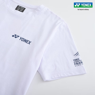 YONEX/尤尼克斯 YOB23195EX/YOB23196EX 2023法国羽毛球公开赛纪念T恤 YOB23195EX 白色（男款） M