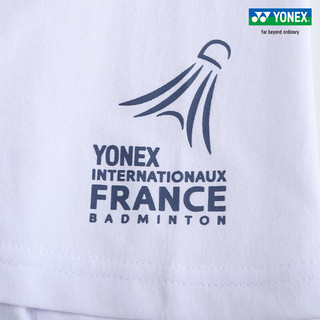 YONEX/尤尼克斯 YOB23195EX/YOB23196EX 2023法国羽毛球公开赛纪念T恤 YOB23195EX 白色（男款） M