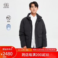 KOLON SPORT可隆SECO羽绒夹克男户外防风鹅绒中量羽绒服 黑色BK 190/4XL