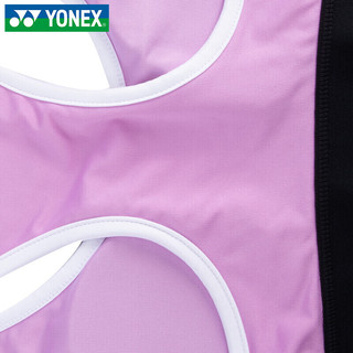 YONEX 尤尼克斯 运动背心内衣女跑步训练吸汗透气文胸吸湿速干背心式瑜伽服 215249BCR-407淡粉紫 S