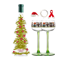 Leitz 雷兹 圣诞新年礼物 德国原瓶进口莱茵黑森精选圣诞树雷司令甜白葡萄酒 雷兹+小人杯子2