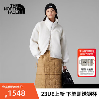 北面（The North Face）UE先锋设计仿羊羔绒抓绒外套女保暖柔软87W0 N3N/白色 S/155